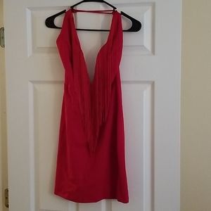 Red tassel dress